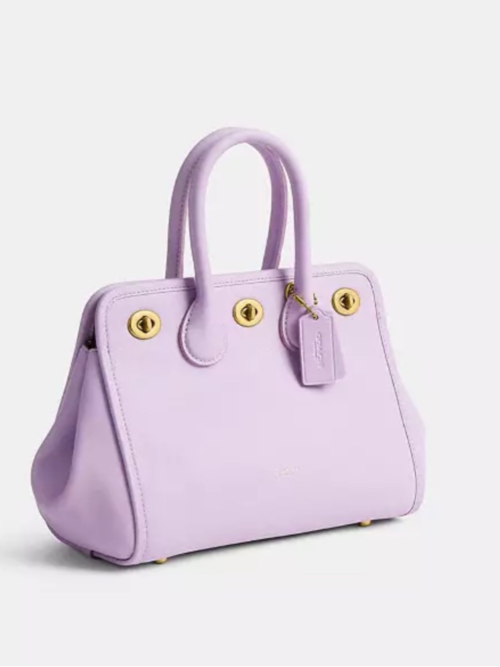 Coach Buy Now Turnlock Tote Bag 22 in B4 / Light Orchid - Picture 13 of 16